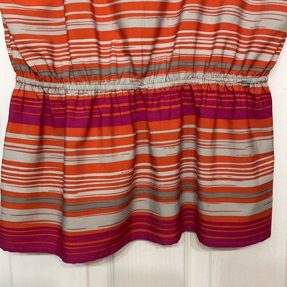 Banana Republic Size Medium Pink/Orange Blouse - Picture 5 of 8